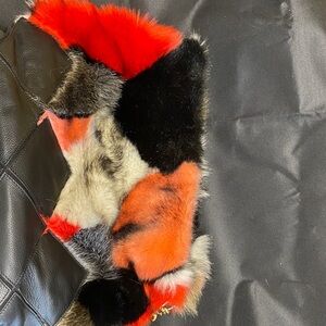 Multicolor Faux Fur Shoulder Grab a Bag Bag….